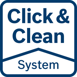 Click & Clean系统 – 3大优势 工件表面良好的可视性：工作更精确快速
快速抽离有害尘屑：保护您的健康
减少尘屑：延长工具和附件的使用寿命